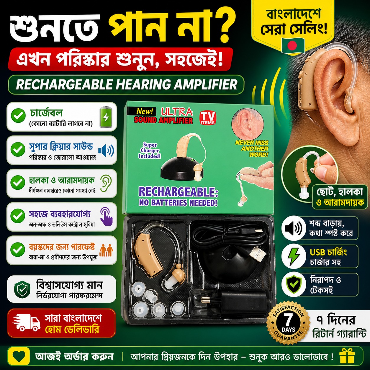 Rechargeable Hearing Aid Device